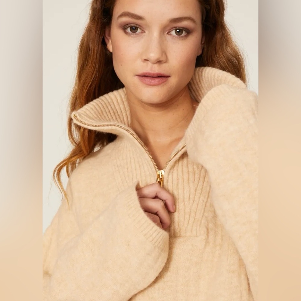 Nanushka Zitah Half Zip Sweater - M